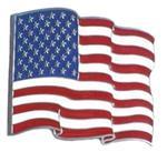 American Flag Waving Hitch Cover